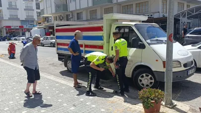 Motosikletli kıl payı kurtuldu
