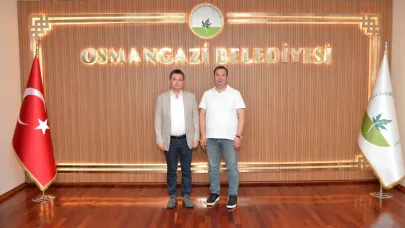 Erkan Aydın'a kardeş kentten ziyaret