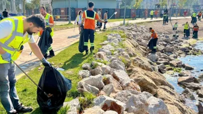 Körfez'de çevre seferberliği: 70 kilo atık toplandı