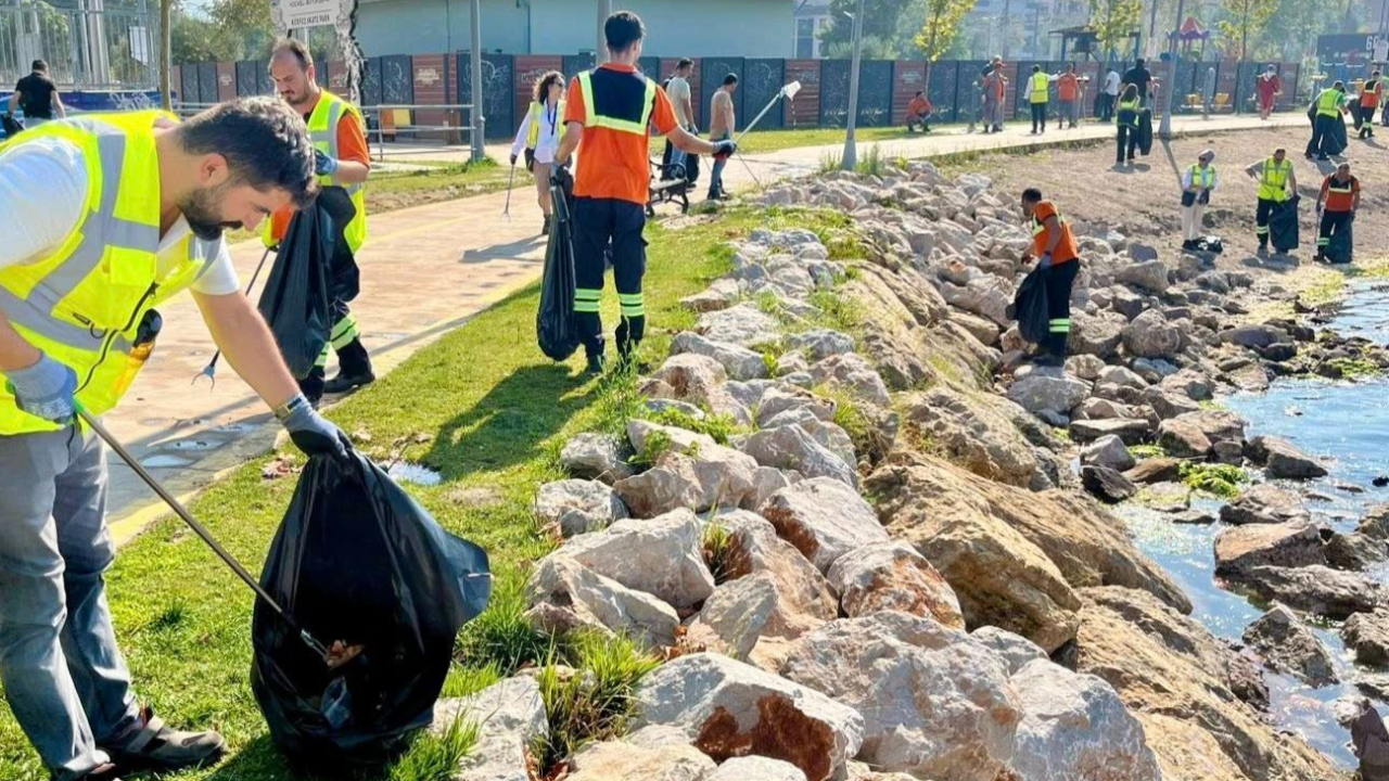 Körfez'de çevre seferberliği: 70 kilo atık toplandı