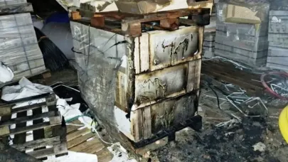 Kütahya'da depoda yangın paniği