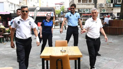 Osmangazi Belediyesi'nden işletmelere kaldırım denetimi