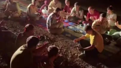 Bursa yangınında Denizlili ekibin duası duygusal anlar yaşattı