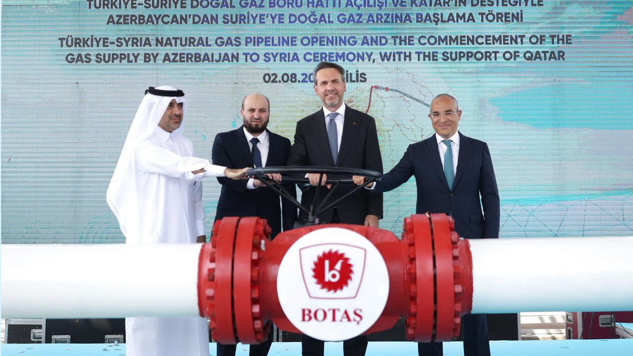 Türkiye-Suriye doğalgaz hattı açıldı!