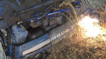 Feke'de traktör devrildi: 1 ölü