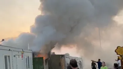Konteyner kentte korkutan yangın