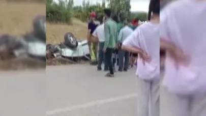 Takla atan otomobildeki sürücü hayatını kaybetti