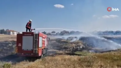 Çorum’da hastane yakınında yangın paniği