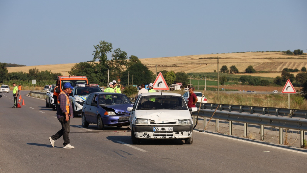 Bafra'da trafik kazası: 4 yaralı