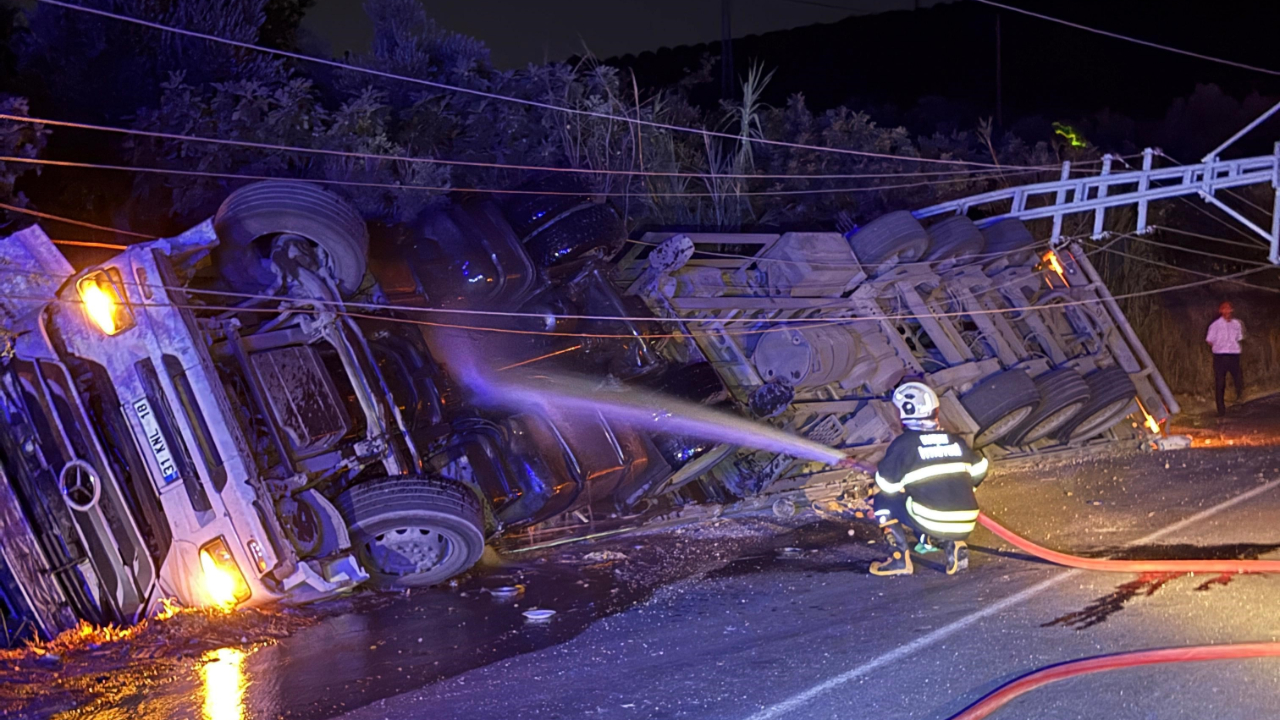 Hatay’da tır devrildi: 1 yaralı