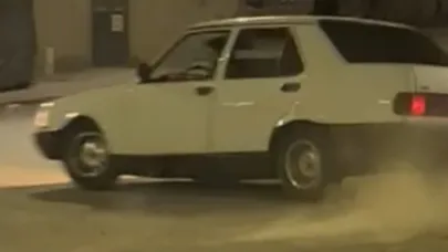 Sürücünün drift keyfi pahalıya patladı