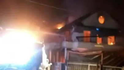 Yayla evinde korkutan yangın
