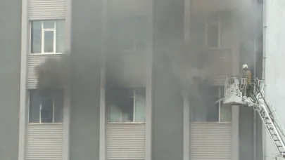 Çorap imalathanesinde korkutan yangın