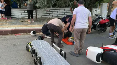 Kaldırıma çarpan motosikletin sürücüsü ağır yaralandı