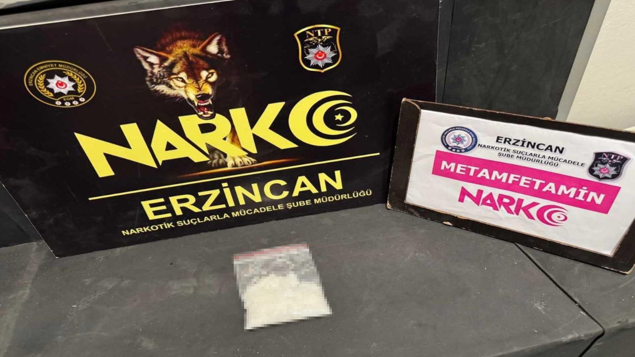 Erzincan’da 27,84 gram metamfetamin ele geçirildi