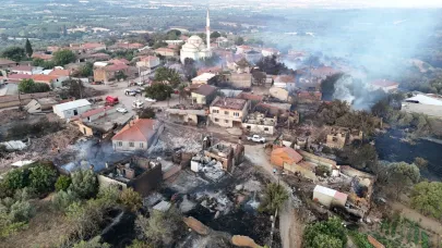 Yangınında evleri yanan vatandaşlar yaşadıklarını gözyaşlarıyla anlattılar