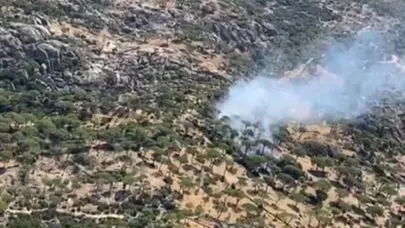 Söke’nin Latmos Dağları Değirmen Boğazı’nda yangın alarmı