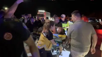 Bursa’da kamyon şarampole yuvarlandı, sürücü araçtan fırladı