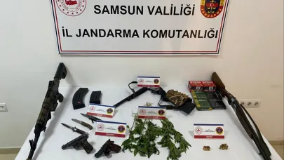 Samsun'da silah operasyonu: 5 kişi yakalandı