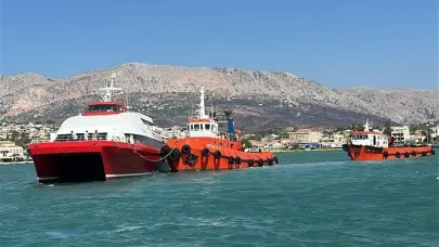 Çeşme-Sakız seferinde gemi kazası