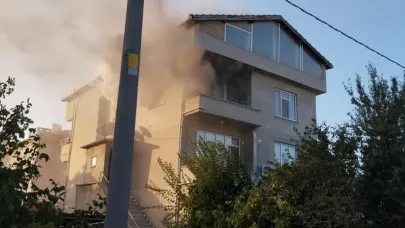 Tekirdağ'da apartman dairesinde yangın