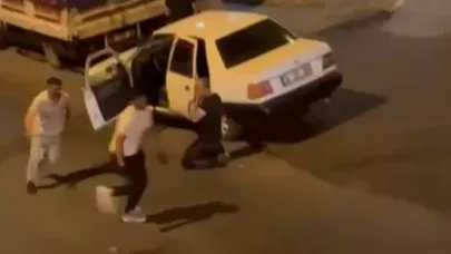 Bıçakla kovalama anları güvenlik kamerasına yansıdı