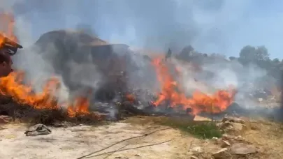 750 yıllık kervansaray alevlere teslim oldu