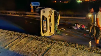 Burdur'da otomobil devrildi: 3 yaralı