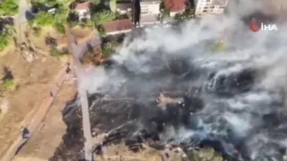 Havai fişekle yangın çıkaran kişi tutuklandı