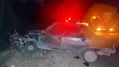 Kütahya'da otomobille elektrikli bisiklet çarpıştı