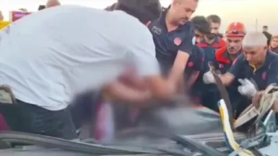 Adıyaman’da otomobil takla attı: 1’i ağır 4 yaralı