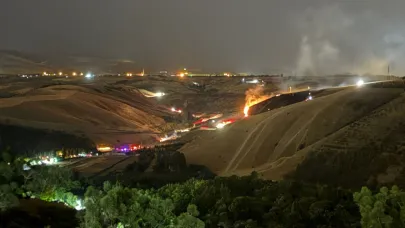 Eymir Gölü yakınlarındaki ormanlık alanda yangın çıktı