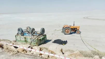 Traktör römorku devrildi: 1 ölü, 3 yaralı