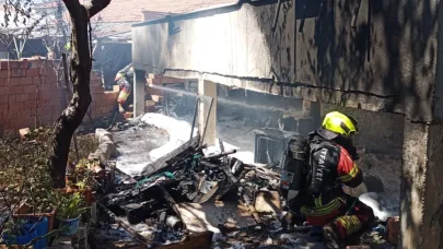 Balıkesir'de korkutan ev yangını