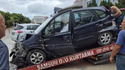 Kazada hurdaya dönen araçtan inmeyip çekiciyle hastaneye gitti