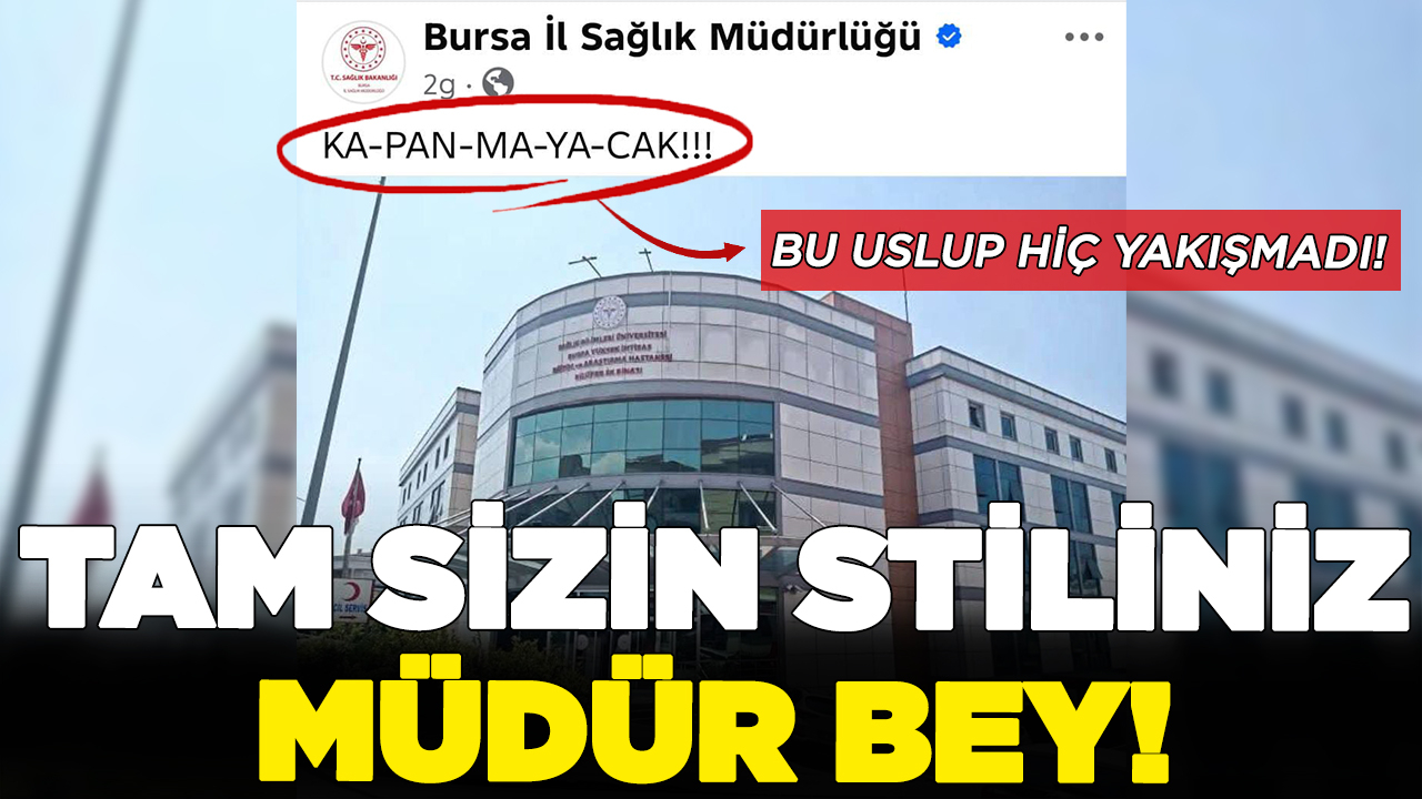 Bu paylaşım size çok yakıştı Müdür Bey!