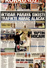 KORKUSUZ Gazete Manşeti
