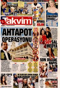 TAKVİM Gazete Manşeti