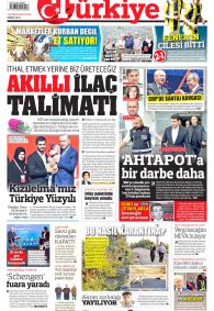 TÜRKİYE GAZETESİ Gazete Manşeti